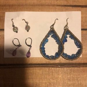 Set of 3 Fashion earrings. Great condition